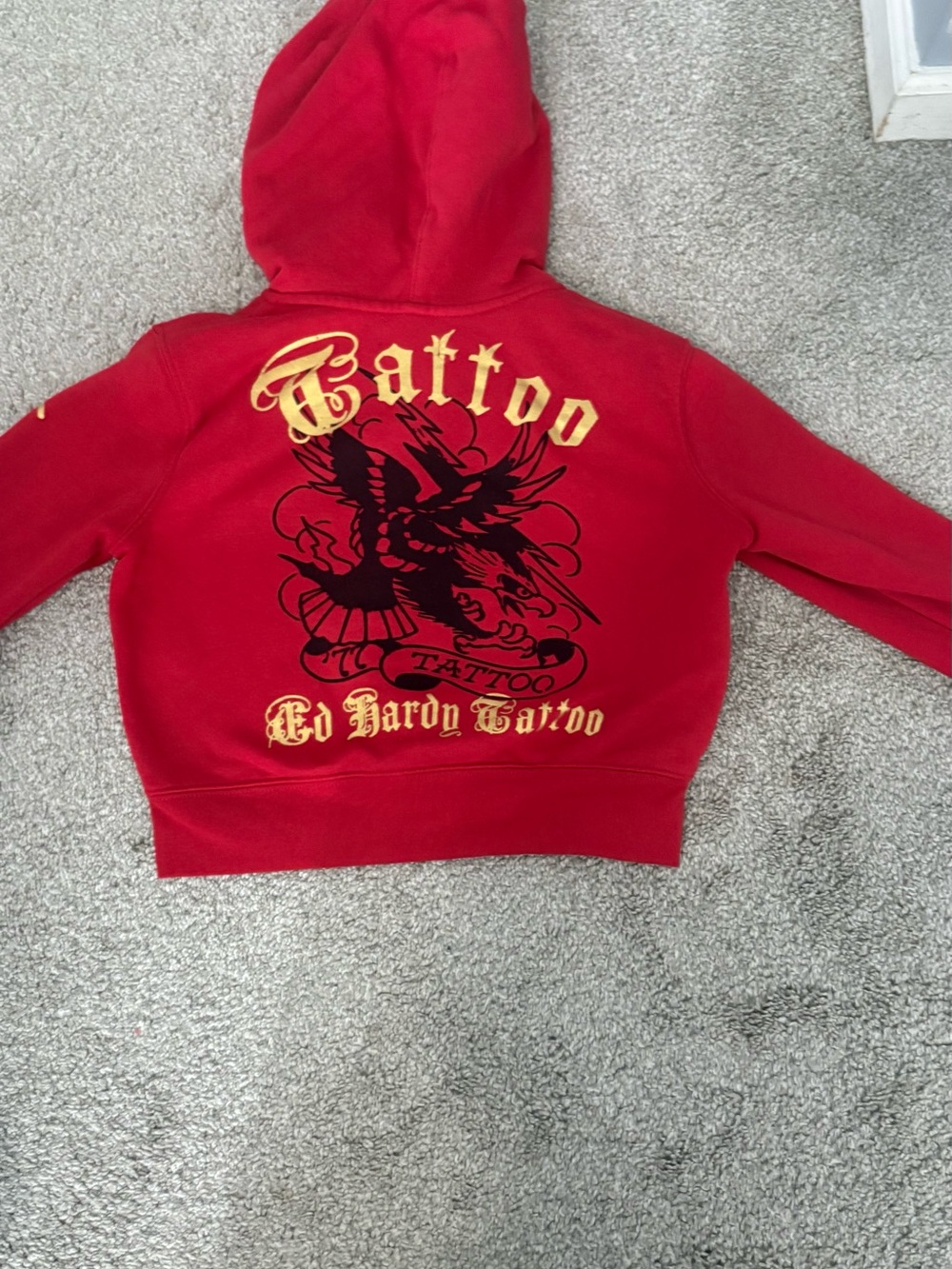 Ed Hardy women's Red Hoodie & Jogger Set - Picture 3 of 5